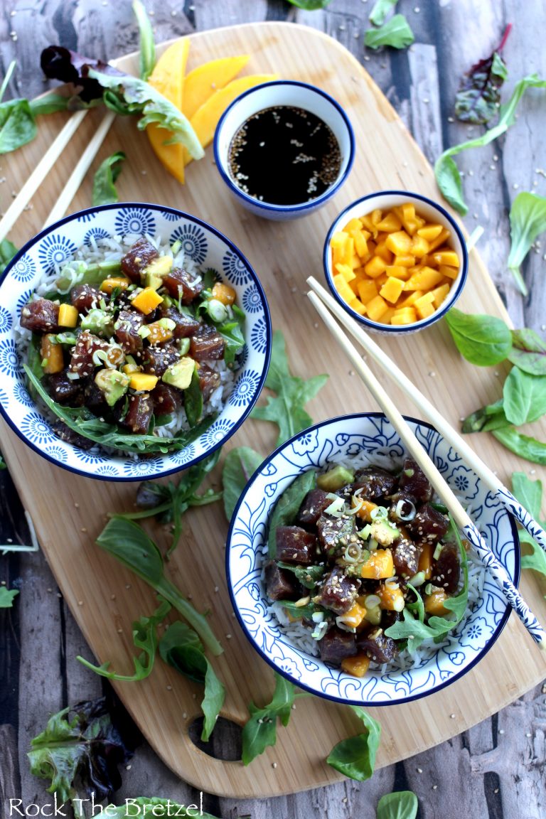 Poke Bowl Au Thon Mangue Et Avocat Rock The Bretzel