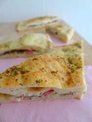 Foccacia aux lardons et mozzarella