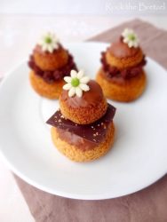 Religieuse pistache et chocolat