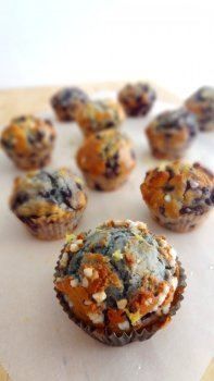 Muffins myrtilles citron chocolat blanc