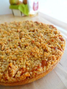 Apple streusel cake au sirop d'érable et noix
