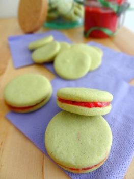 Biscuits pistache framboise