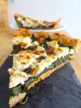 Tarte épinards chèvre miel
