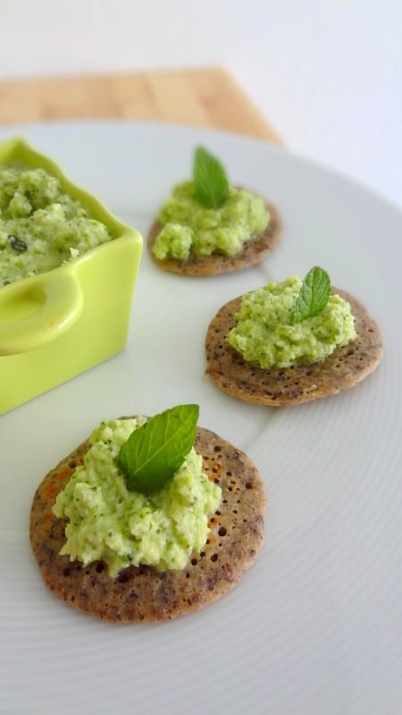Blinis pesto de courgettes