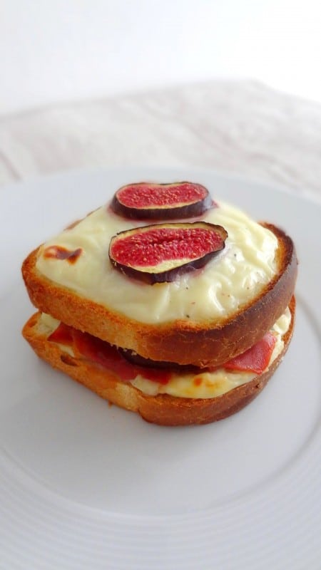 Croque-monsieur figues et fourme