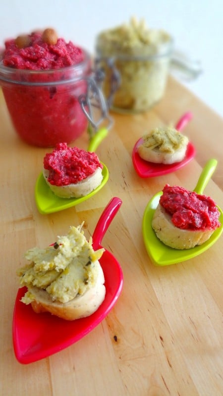 Dip de betterave chèvre noisettes Dip de betterave chèvre noisettes