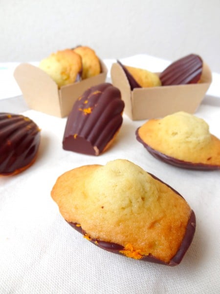 Madeleines chocolat orange