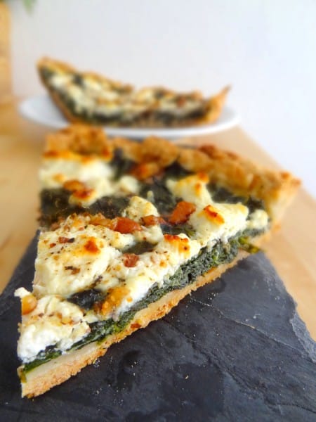 Tarte épinards chèvre miel