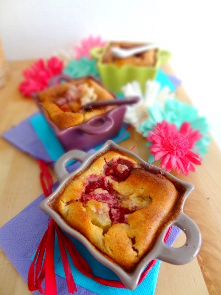 Clafoutis rhubarbe framboise