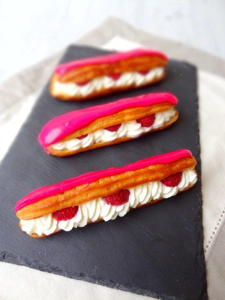 Eclairs chantilly framboise