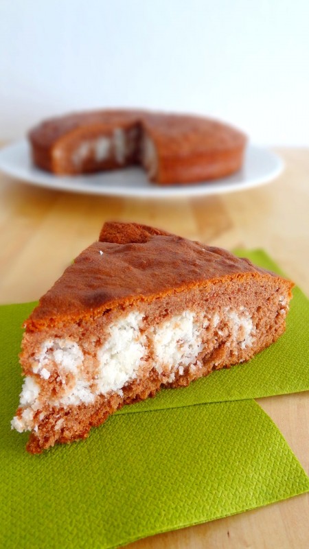 Gâteau au chocolat coeur de coco