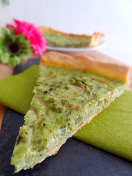 Tarte petits pois ricotta menthe