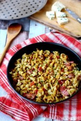 Spaetzle au bacon et roquefort