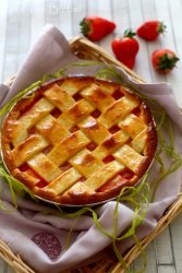 Tourte fraise rhubarbe