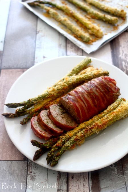 Pain de viande, asperges au parmesan