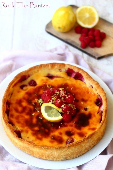 flan patissier citron framboise