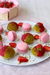 Choux fraises pistache