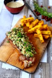 Entrecôte crumble au poivre