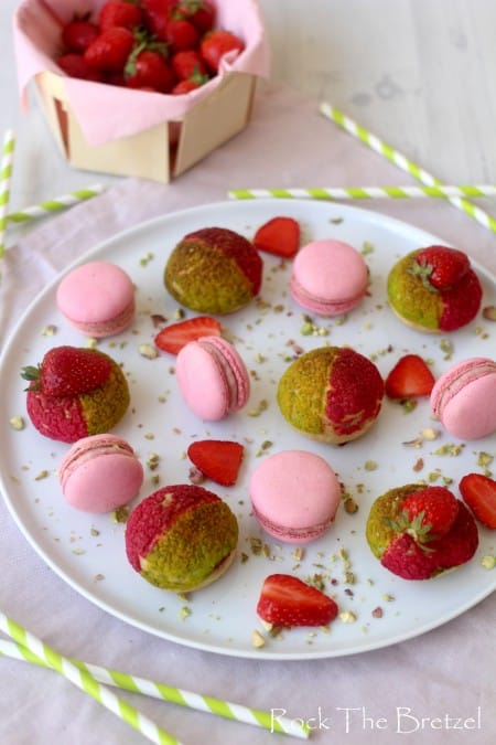 Choux fraises pistache