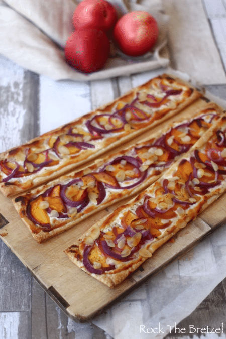 Tarte chèvre pêche